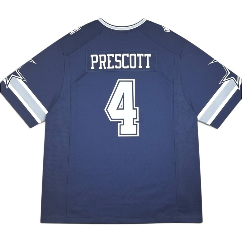 Nike Dallas Cowboys Jersey Mens XXL Navy Excellent Dak Prescott #4 NFL